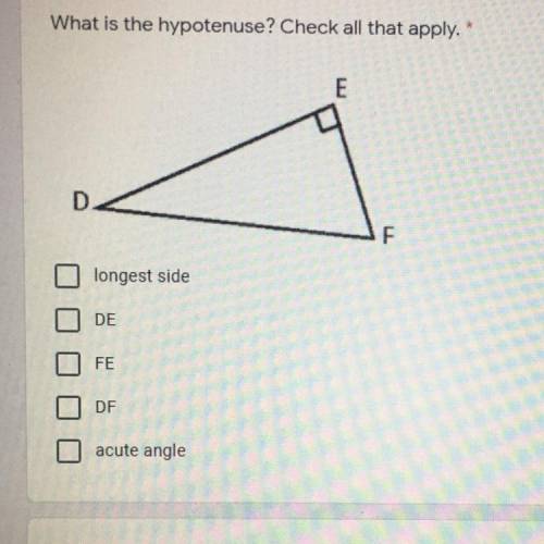 What is the hypotenuse?