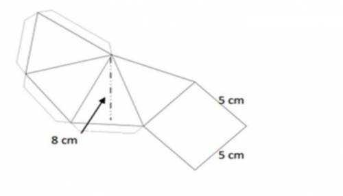 Calculate the lateral surface area of the square pyramid: