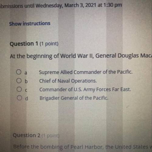 At the beginning of World War II, General Douglas MacArthur was appointed -