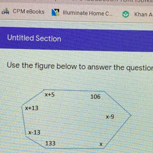 Use the figure to answer the questions in this section.

What is the sum of the interior angles?
