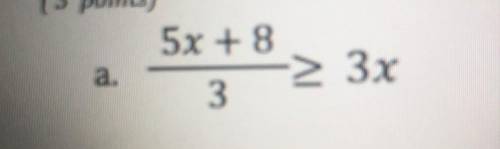 What values of x would make this inequality true?