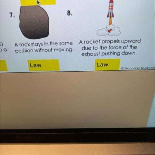 A rock stays in the same position without moving, which law is it ?