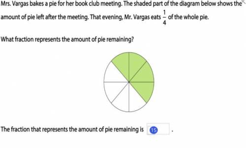 Miss Bee bakes a pie for her book club meeting the Shaded part of the diagram shows the amount of P