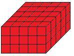 If each cube in the rectangular prism measures 1 cubic foot, what is the volume of the prism?