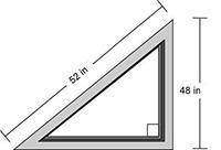 What is the length of the third side of the window frame below?

(Figure is not drawn to scale.)
A