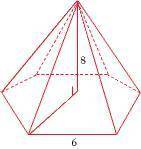 Someone please help me

Find the total area of the regular pyramid. 280sq. units 180 + 54^3 sq