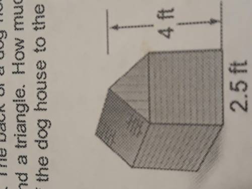 The back of a dog house is composed of a square and a triangle . How much wood wood is needed for t