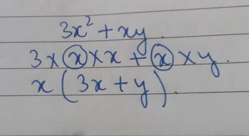 3x^2+xy factorise it ​
