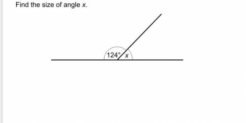 Find the size of angle x.