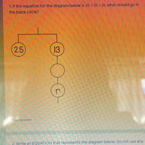 20 POINTS! WILL MARK BRAINLIEST!

If the equation for the diagram below is 25=13+2r, what should g