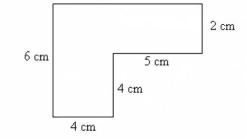 What is the area of this composite figure?

A: 18 cm2
B: 26 cm2
C: 34 cm2
D: 16 cm2