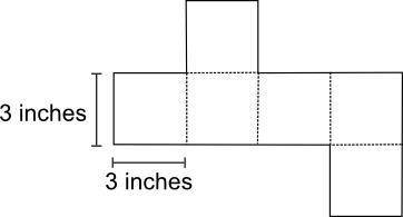 Joshua unfolded a cardboard box. The figure of the unfolded box is shown below:

Which calculation