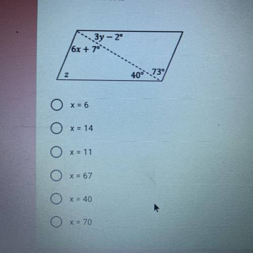 Find the value of x. *