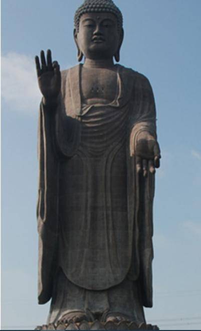 What were the cause and effect of the ushiku daibutsu statue