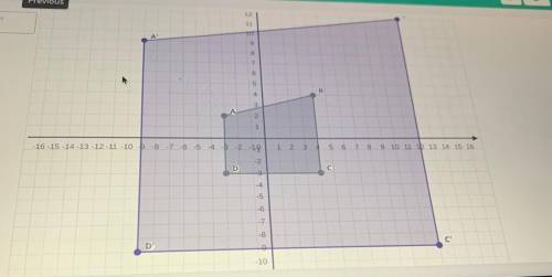 What is the ratio of the perimeter from the original shape to the dilated shape? pls help