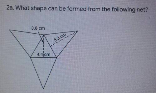 What shape can be formed from the following net?​