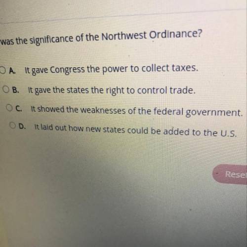 What was the significance of the northwest ordinance?