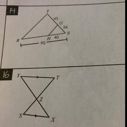 ARE WE SIMILAR

Directions: Determine whether the triangles are similar. If similar, state how (AA