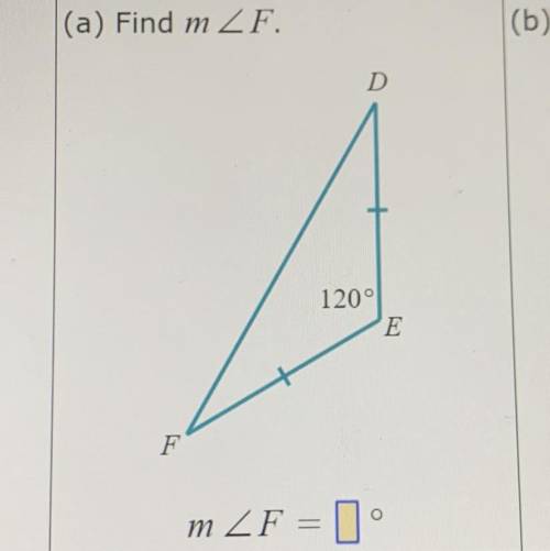 Does anyone know what measure angle F is ??