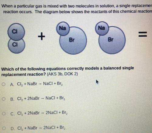 Which of the following equations correctly models a balanced single replacement reaction?