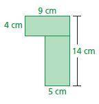 Find the area of the figure.
The area is 
square centimeters.