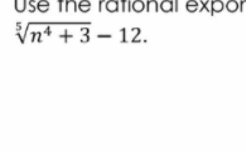 PLEASE HELP
use the rational exponent property to write an equivalent expression for
