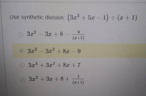 PLEASE HELP! I NEED HELP Use synthetic division!​