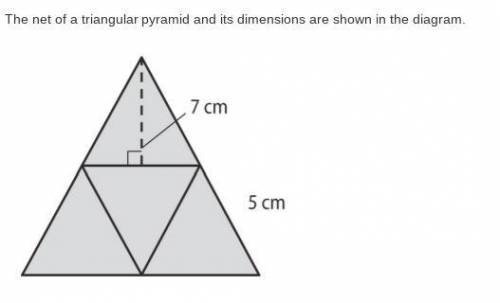 What is the total surface of the pyramid in square centimeters?