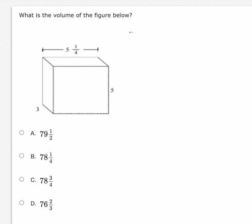 What is the volume for the figure below