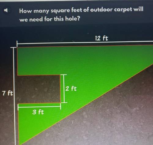How many square feet of outdoor campot will we need for this hole?​