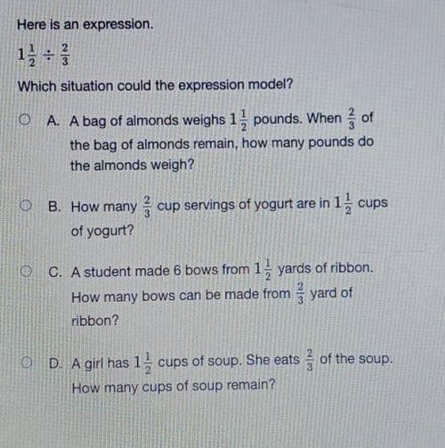 Which situation could the expression model?Can someone help please??​