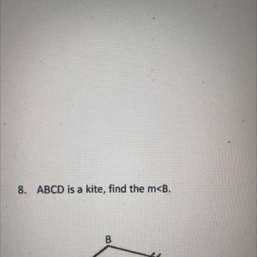 ABCD is a kite, find the m