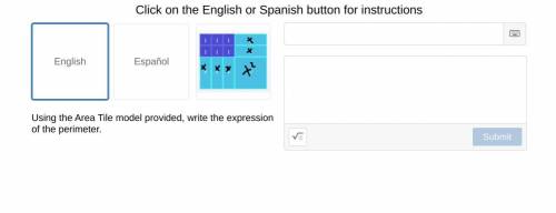 I Need Help On this DESMOS Test (section 3.2 Test) Using the Area Tile model provided, write the ex