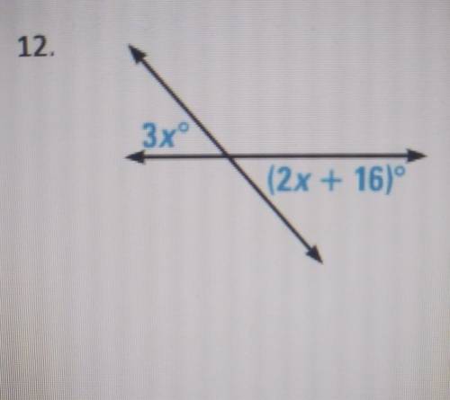 I need to find x, they're vertical angles​