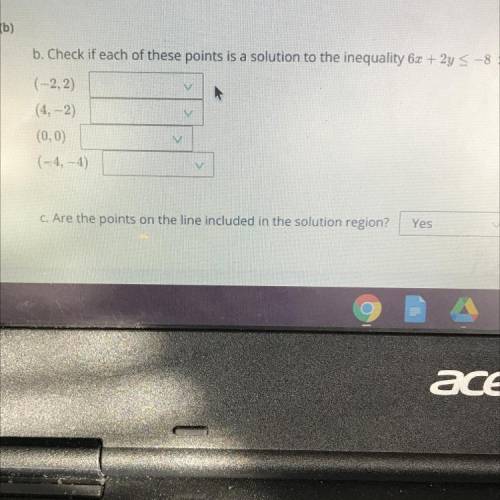 Please find the 4 correct answers to b is it a solution or not?