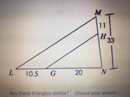 Is this triangle a AA SAS or SSS or Not Similar 
PLS HELP PLS PLS