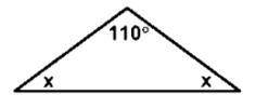 4) The measure of unknown angle x is.