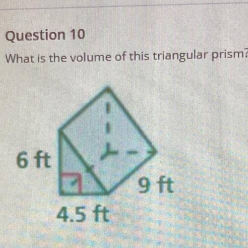 What is the volume of this triangular prism?