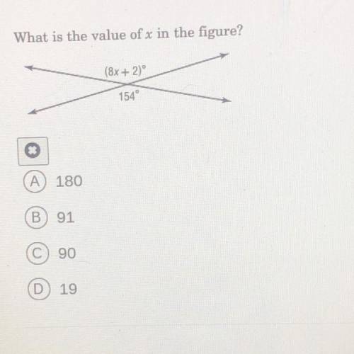What's the value of x in the figure?
