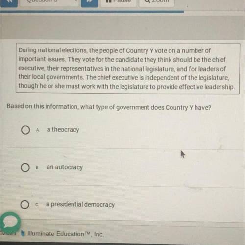Help me with this please
Btw d is parliamentary democracy