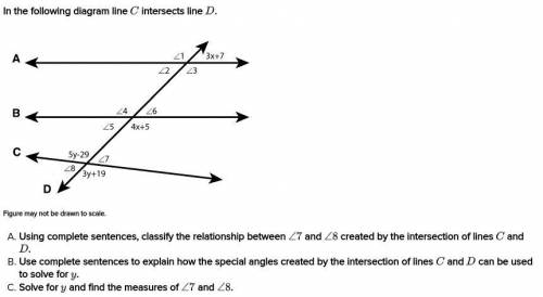 HELP PLS
In the following diagram, C line intersects line D.