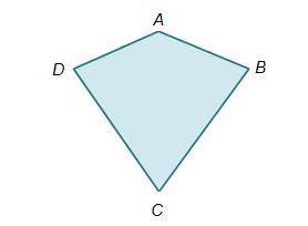 In the kite below, mAngle B is-congruent-to mAngle D. The measure of Angle D = 87 degrees, and the