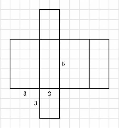 Please answer this ASAP, Find the surface area of the rectangular prism (above) using its net (belo