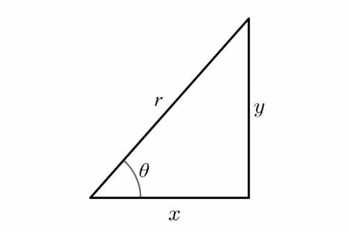 Consider the right triangle shown below.

Suppose the hypotenuse of this right triangle is r=7 cm