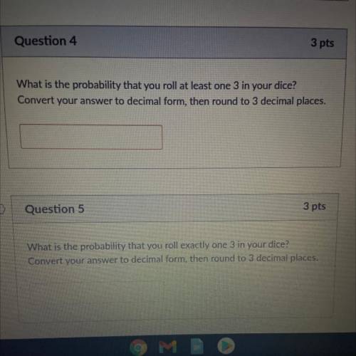 Please help :( 
What is the answer to these two questions? Its about probabilities.