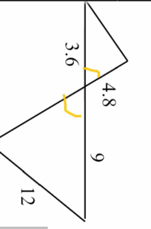 Are these triangles similar, if so how do I prove it(SSS,AA or SAS)?​