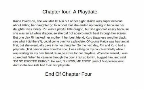 Here are all four of the chapters of my book (so far) for anyone who wants it.

I hope that you en
