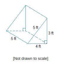 What is the surface area of the triangular prism?

o 60 square feet
o 72 square feet
o 82 square f