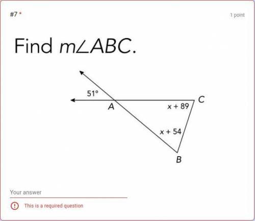 Find m∠ABC in the picture. (it's not solving for x.)