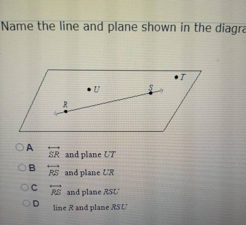 The line is RS or SR, but I am not sure how to name the plane.​